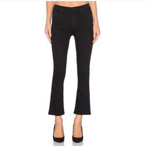 MOTHER Jeans Women's Insider Crop Jeans in Not Guilty Black Size 24*